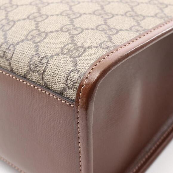 GUCCI Brown Leather Tote Bag - Picture 5 of 6